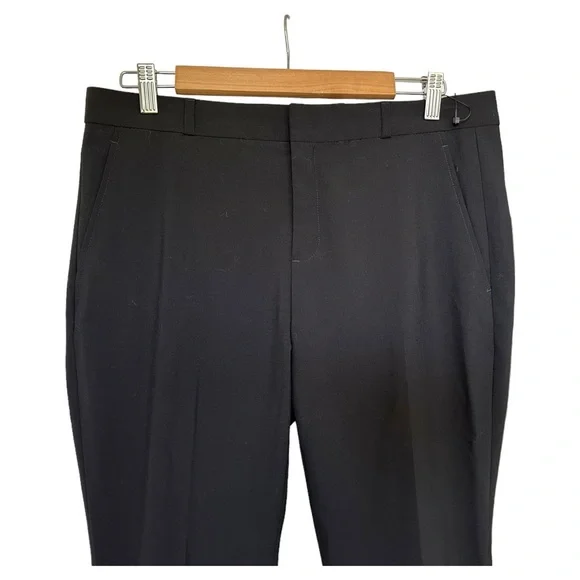 Banana Republic Ryan Slim Straight Fit Washable Wool Blend Pants Black  8 Short - Picture 6 of 14